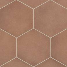 Bedrosians Makoto Hexagon Matte Umi Terracotta Porcelain Floor Tile 10.76 sq. ft./Case