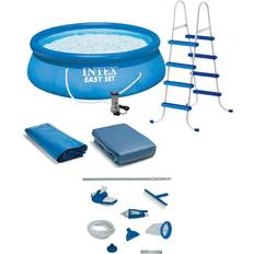 Intex Inflatable Pools Intex 15 x48" Inflatable Pool with Ladder, Pump and Deluxe Pool Maintenance Kit Blue