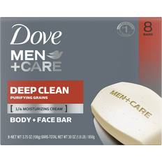 Dove Bath & Shower Products Dove Men+Care 3-in-1 Deep Clean Hand & Body + Face + Exfoliation Bar Soap 8-pack
