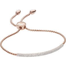 Monica Vinader Fiji Mini Bar Bracelet - Rose Gold/Diamonds