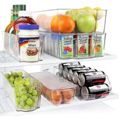 Honey Can Do Clear BPA-Free Stackable Refrigerator Organizer Storage Bins Set of 4