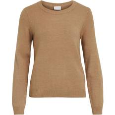 Vila Ril Round Neck Knitted Pullover - Tigers Eye