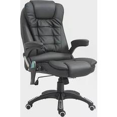 Vinsetto Microfibre Executive Massage Office Chair, Swivel Computer Desk  Chair, Heated Reclining Computer Chair with Lumbar Support Pillow, Cream