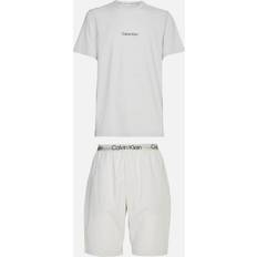 Calvin Klein Short Sleeve Sleep Cotton-Blend Set Creme