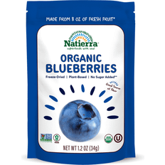 Vitamin D Dried Fruit Natierra Organic Freeze-Dried Blueberries 1.2oz 1
