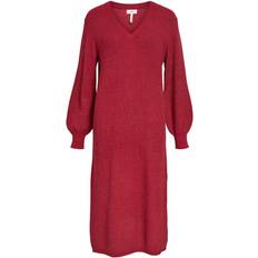 Object Malena Knitted Dress - Red Dahlia