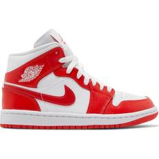 Nike Air Jordan 1 Mid W - White/Habanero Red