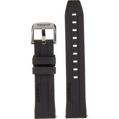 Tissot Men Watch Straps Tissot 18mm Official Black Silicone Black