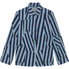 Kenzo Dazzle Stripe Japanese Denim Jacket - Rinse Blue Denim