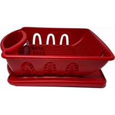 Red Dish Drainers Heavy Duty Sturdy Hard Sink Set Dish Drainer