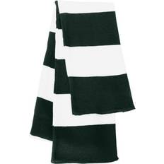 Men - White Scarfs Sportsman rugby striped knit scarf, forest white