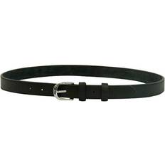 Sportswear Garment Belts Wow Leather Belt with Stirrup Buckle Black