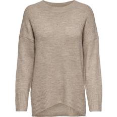 Only Nanjing O Neck Knitted Pullover - Brown/Nomad