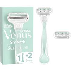 Rasierer Gillette Venus Rasierapparat Smooth Sensitive mit 2 Klingen türkis