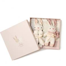 Geschenksets reduziert ThreadBear Gift Box Set Cream Bunny Comforter and Rattle Organic GOTS TB4080