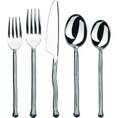 Gourmet Settings Treble Clef 20-Piece Flatware Set, Silver/Black