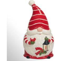 Certified International Christmas 3-d Gnomes Cookie Service Biscuit Jar