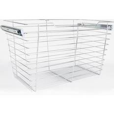 Hardware Resources 17" Tall Pull Out Wire Basket with Full Extension Polished Chrome