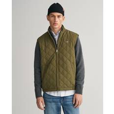 Gant Men Vests Gant Quilted Windcheater Vest XL, JUNIPGRN