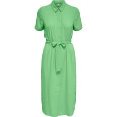 Only Short Sleeve Midi Dress - Absinthe Green