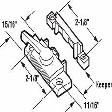 Prime-Line Painted White Zinc Sash Lock 1 pk