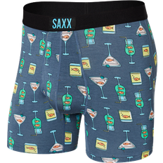 Saxx Men's Ultra Super Soft Boxer Brief - Nautical Nightcap/Blue