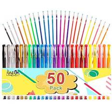 Gel pens for coloring Branded 50 set gel pens colored glitter for coloring books drawing art marker adult kids