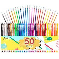 Pencils Branded 50 set gel pens colored glitter for coloring books drawing art marker adult kids