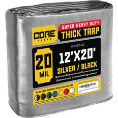 Camping & Outdoor Core Tarps Silver/Black 20Mil 12 x 20 Tarp, CT-701-12X20, CT-701-12x20