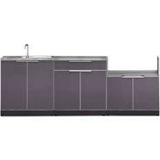 Slate 4-Piece 97 D Outdoor Kitchen Cabinet Set