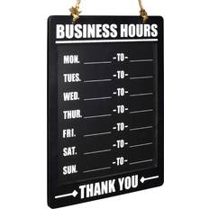 Notice Boards Excello Global Business Hours Hanging Erasable Chalk Sign