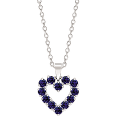 Støvring Design Necklace - Silver/White Gold/Sapphire