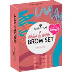 Essence Geschenkboxen & Sets Essence easy & WOW brow set medium, Augenbrauen Set, acetonfrei, vegan, ohne Mikroplastikpartikel, ohne Parfüm, 1er Pack 3pcs