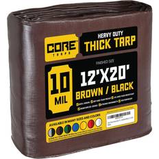 Camping & Outdoor Core Tarps Brown/Black 10Mil 12 x 20 Tarp, CT-602-12X20, CT-602-12x20