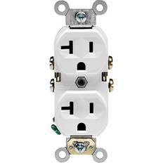 Electrical Outlets Leviton 20 amps 125 V Duplex White Outlet 5-20R 1 pk