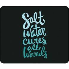 Mouse Pads OTM Essentials Prints Black Mouse Pad Salt Water Cures Aqua OPMPV1BMART0243