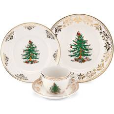 Spode Christmas Tree Gold Collection Dinner Set