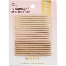 Blonde Hair Clips Scunci 4MM 20pcs No Damage Elastics
