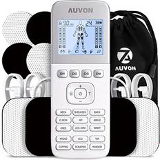 AUVON Dual Channel TENS EMS Unit 24 Modes Muscle Stimulator for Pain A  Sliver