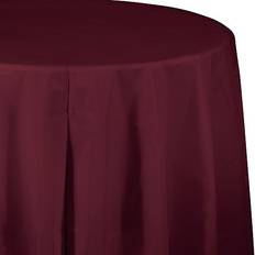 Creative Converting 703122 82" Burgundy OctyRound Disposable Plastic Table