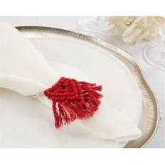 Red Napkin Rings Saro Lifestyle Braided Napkin Ring 4