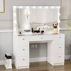 Dressing table with mirror Boahaus Yara Modern Hollywood Dressing Table