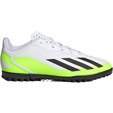 Adidas Junior X Crazyfast.4 TF - Cloud White/Core Black/Lucid Lemon