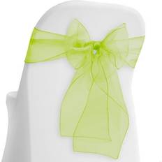 Green Photo Props, Party Hats & Sashes 10-Pack Elegant Organza Chair Cover Sashes by Lann's Linens Sage