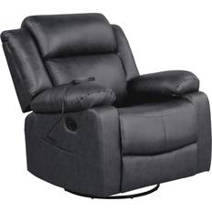 Fabric Armchairs Relax-a-Lounger Xavier Black Armchair 39.8"