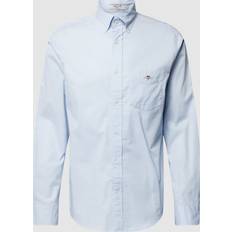 Gant herren normales popeline-hemd, blau