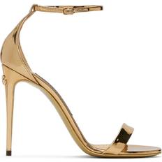 Dolce & Gabbana Mirrored-effect calfskin sandals