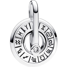 Pandora ME Zodiac Wheel Medallion Charm - Silver/Transparent