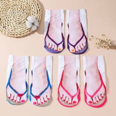 Shein Socks Shein 3pairs Flip Flops Pattern Ankle Socks Funny Socks