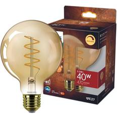 Philips LED Lampe E27 Globe G95 5,5W 470lm 1800K ersetzt 40W Einerpack gold messing